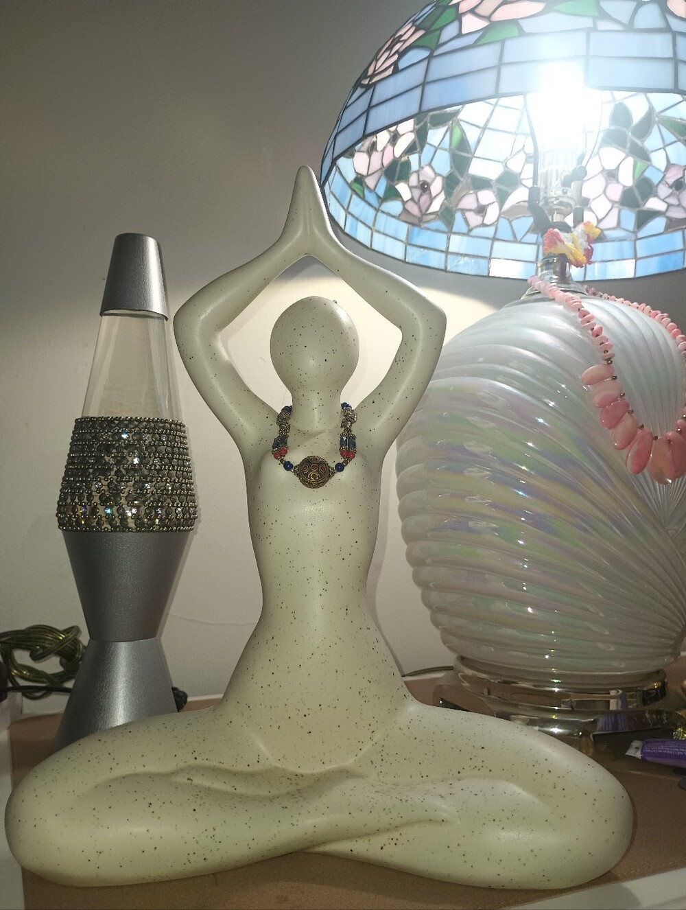 Sporvil Made In Portugal Yoga Woman Ceramic Statue With Inner Wisdom Book